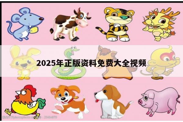 2025年正版资料免费大全视频