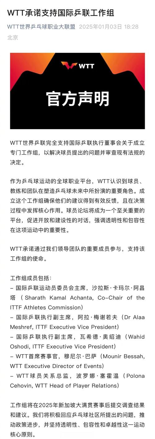 乒联回应选举乌龙,乒联wtt
