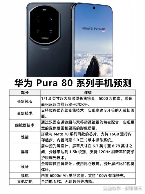 华为Pura80系列官宣,华为最新款p80